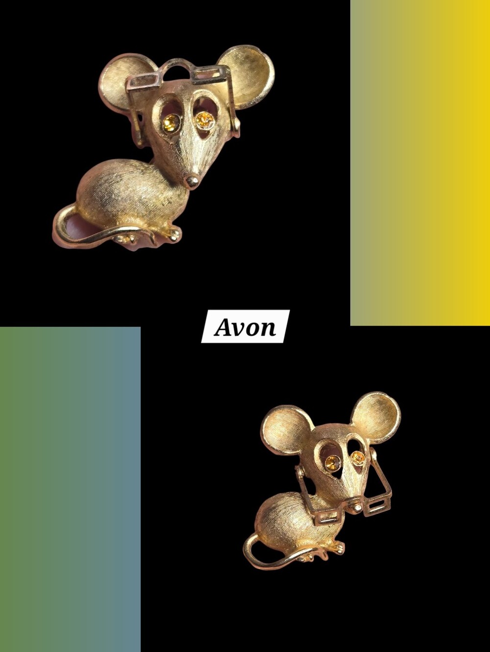 Tiny Vintage Avon Mouse pin